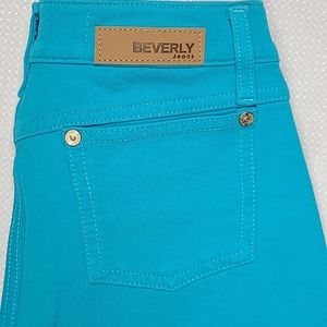 Turquoise Bermuda Moleton S 3 Brazilian butt lift stretch pants jeans